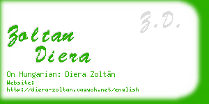 zoltan diera business card